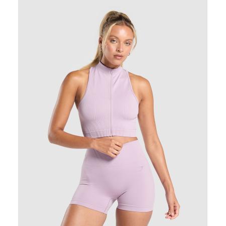 Gymshark Corset Seamless Crop Tank Warm Lilac
