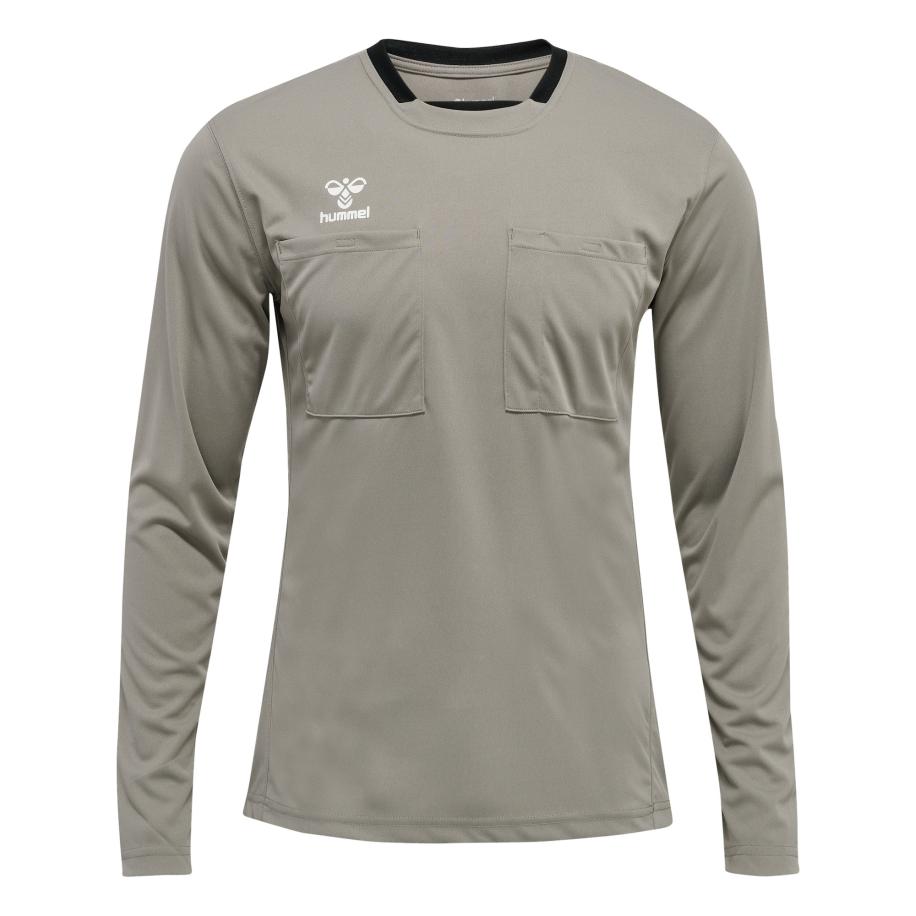 Hummel Hummel Functioneel shirt Referee stone grey / zwart / wit -