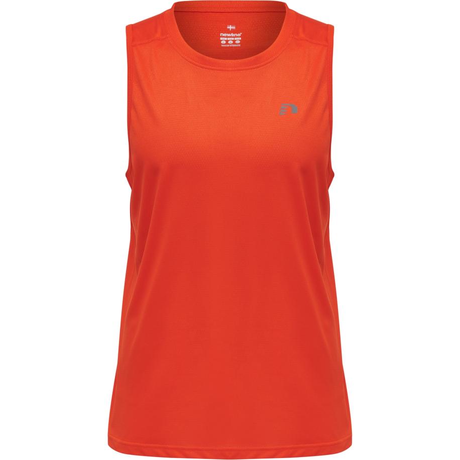 Newline Newline Functioneel shirt grijs / oranjerood -