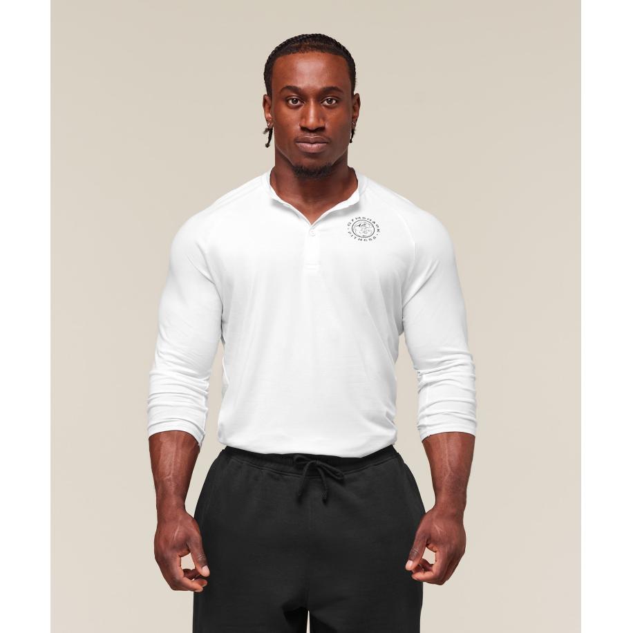 Gymshark Legacy Henley White Wit