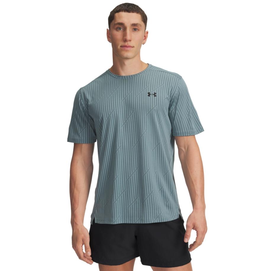 Herenshirt Under Armour Tech™ Vent JacqUnder Armourrd met korte mouwen Jasper Blauw / Zwart L Blauw