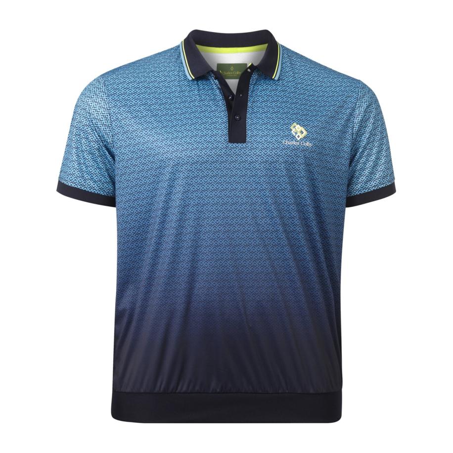 Charles Colby Charles Colby Functioneel shirt Earl Briccs blauw / wit -