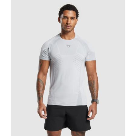 Gymshark Apex Seamless T-Shirt Light Grey/Medium Grey
