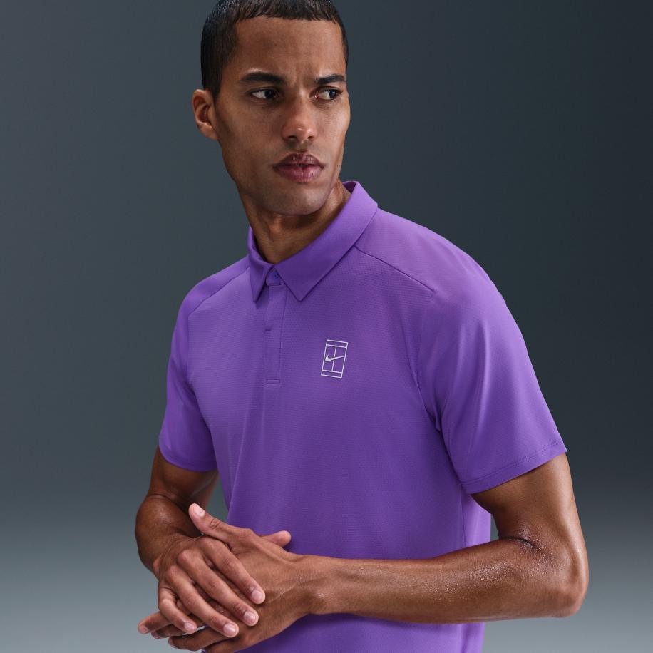 NikeCourt Advantage Dri-FIT tennispolo voor heren - Paars Paars