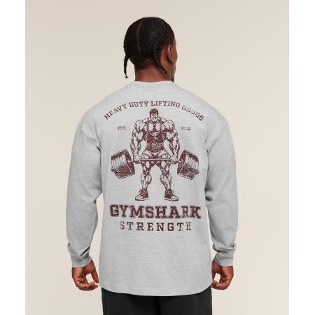 Gymshark Strength Long Sleeve T-Shirt Light Grey Core Marl