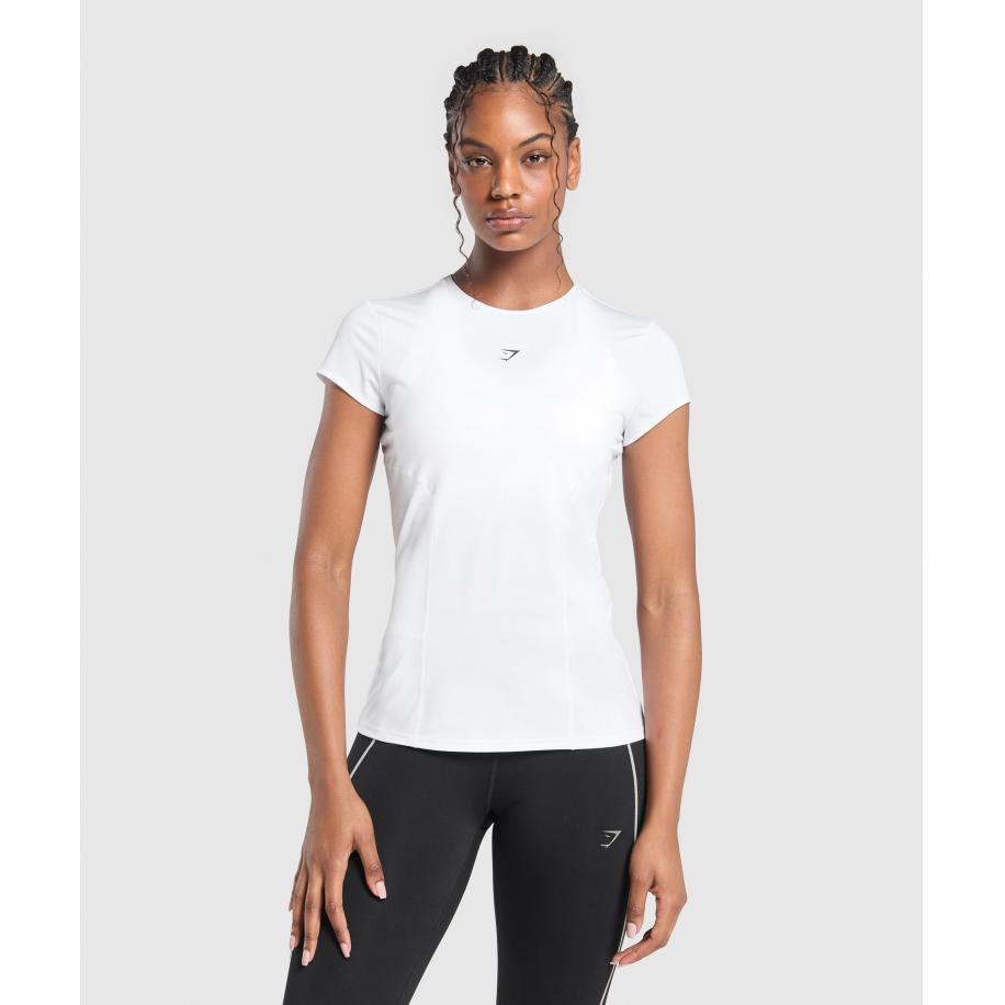 Gymshark Running T-Shirt White Wit