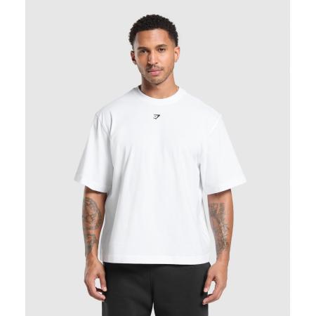 Gymshark Rest Day Essentials Boxy T-Shirt White