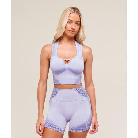 Gymshark Diffuse Seamless Cropped Tank Fresh Lilac/Cobalt Purple