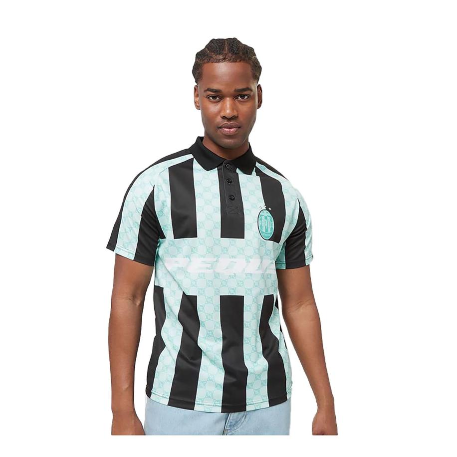 Pequs Shirt Football Logo aqua / zwart Multicolor