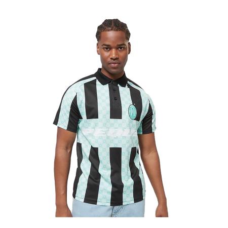 Pequs Pequs Shirt Football Logo aqua / zwart