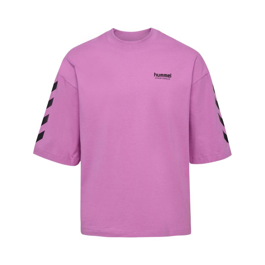 Hummel Hummel Functioneel shirt OVERSIZED WILLY cyclaam / pink / zwart -