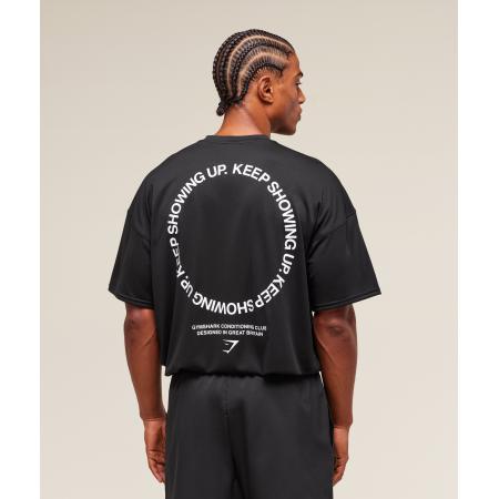 Gymshark Keep Showing Up T-Shirt Black