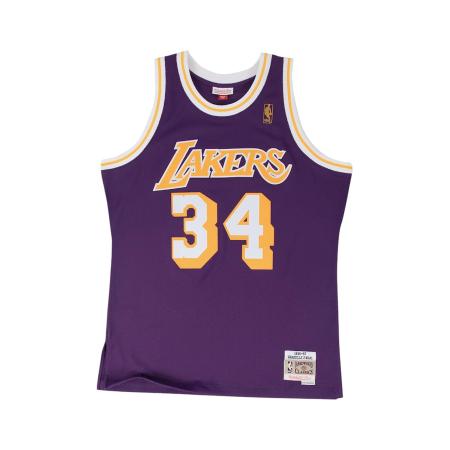 Mitchell & Ness Tricot Los Angeles Lakers Shaquille ONeal 1996/97 lila / lichtoranje / natuurwit