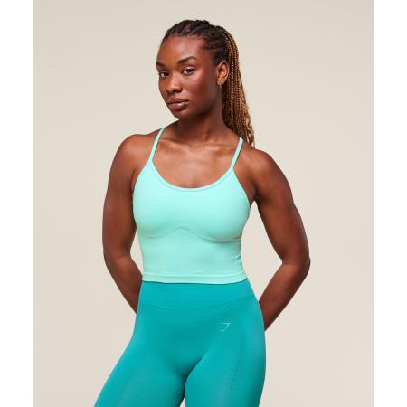 Gymshark Energised Seamless Crop Top Pop Turquoise