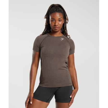 Gymshark Vital Light T-Shirt Brown Marl