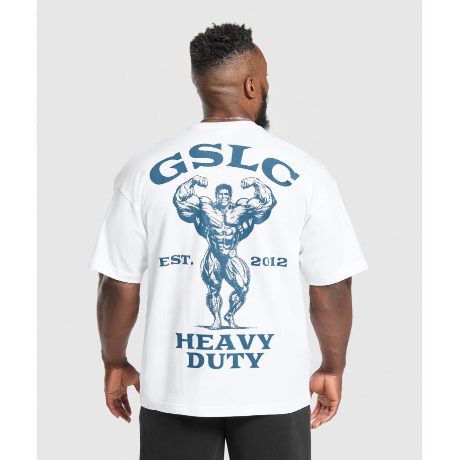 Gymshark Heavy Duty T-Shirt White Wit