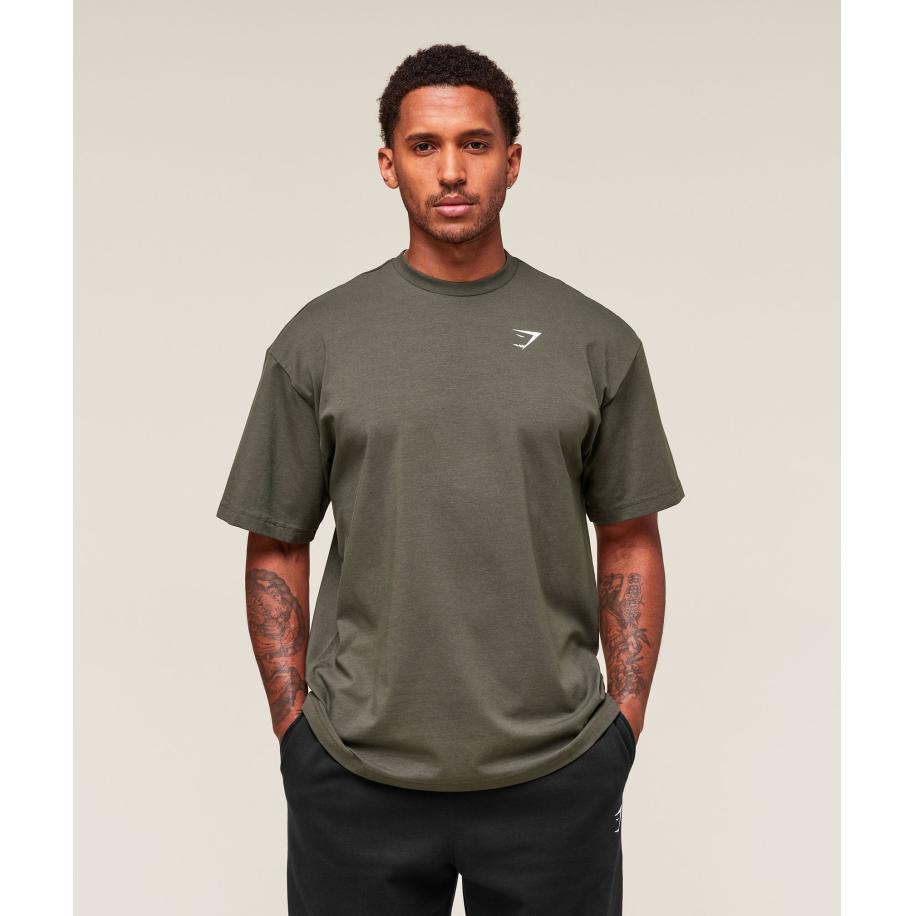 Gymshark Essential Oversized T-Shirt Strength Green Groen