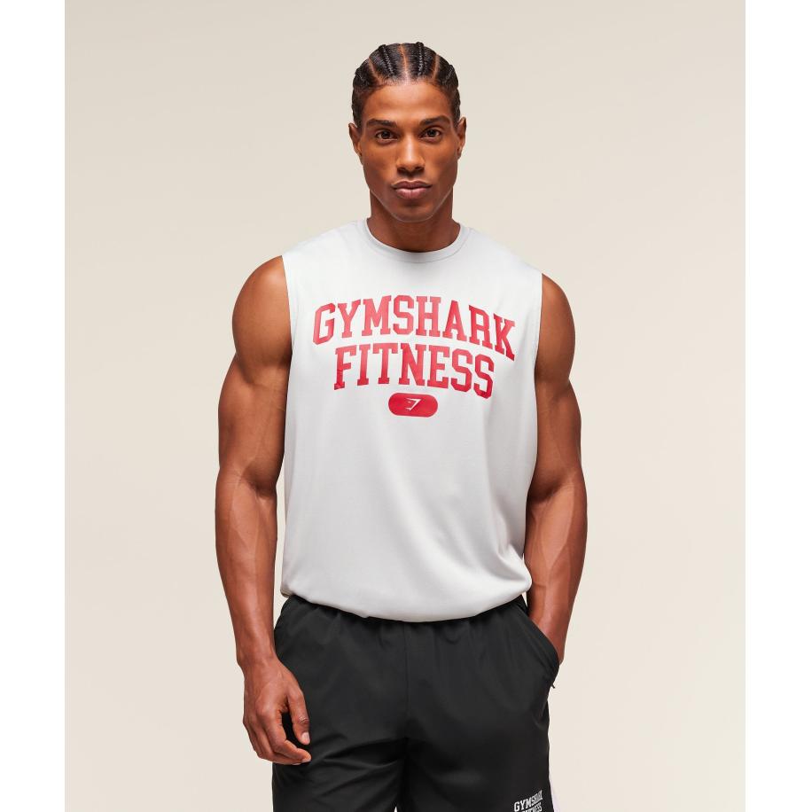 Gymshark Campus Tank Light Grey Grijs