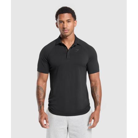 Gymshark Seamless Polo Shirt Black
