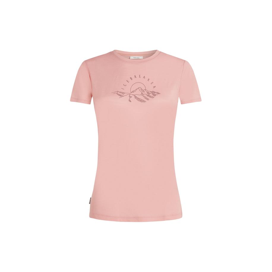 Icebreaker ICEBREAKER Functioneel shirt Sunrise oudroze / wijnrood -