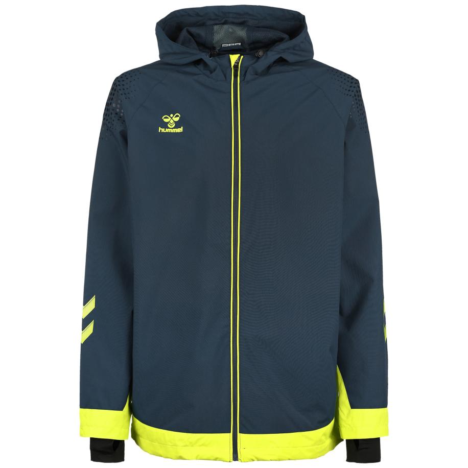 Hummel Hummel Sportjas Lead donkerblauw / neongeel / zwart -