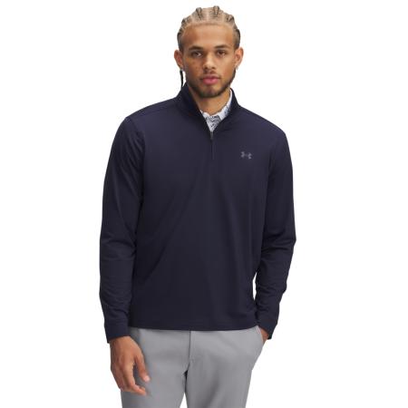 Herentop Under Armour Drive met korte rits Midnight Marineblauw / Castlerock L