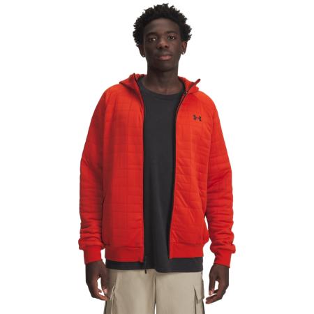 Herenitem met volledige ritssluiting Under Armour Unstoppable Fleece Textured Surplus Oranje / Zwart XL