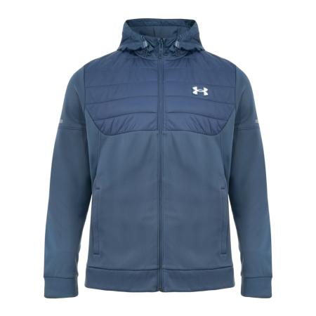 Herenshirt Armour Fleece® Pro Utility met volledige rits Downpour Grijs / Wit XXL