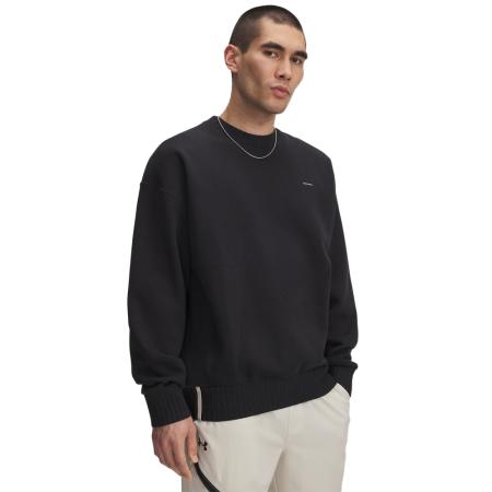 Under Armour Icon Heavyweight Rib herenshirt met ronde hals Zwart / Zwart XL