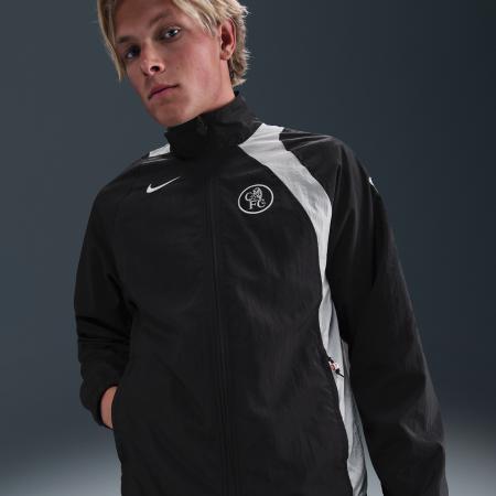 Chelsea FC Nike Total 90 voetbaltrainingsjack voor heren - Zwart
