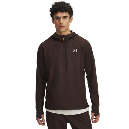 Herenhoodie Under Armour Launch Trail Kona Bruin / Reflecterend XXL