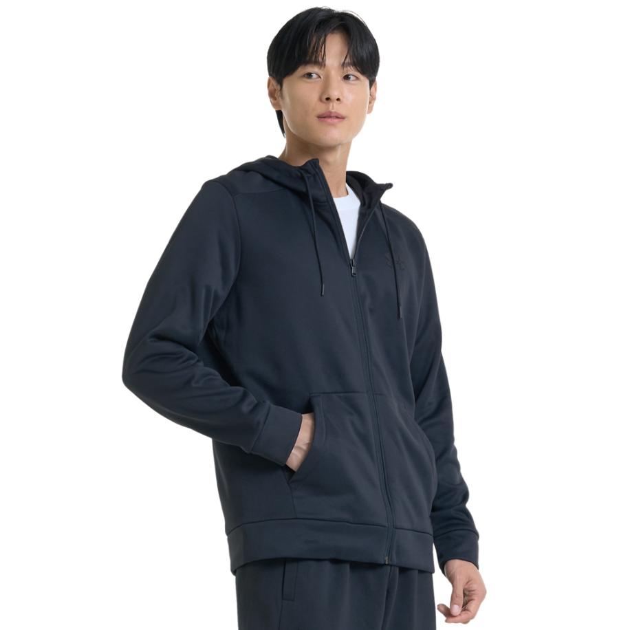 Armour Fleece® Herenhoodie met ritssluiting Zwart / Zwart S Zwart