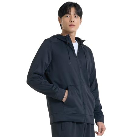 Armour Fleece® Herenhoodie met ritssluiting Zwart / Zwart S