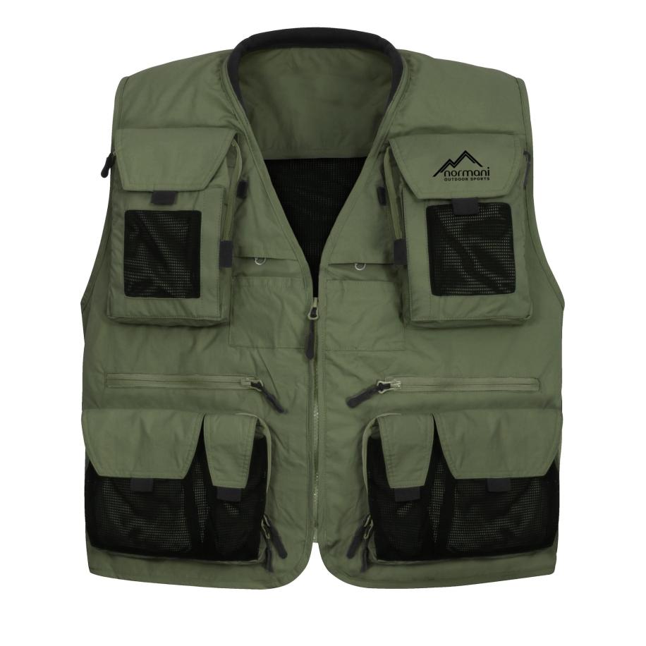 normani normani Sportbodywarmer Kajikia olijfgroen / zwart -