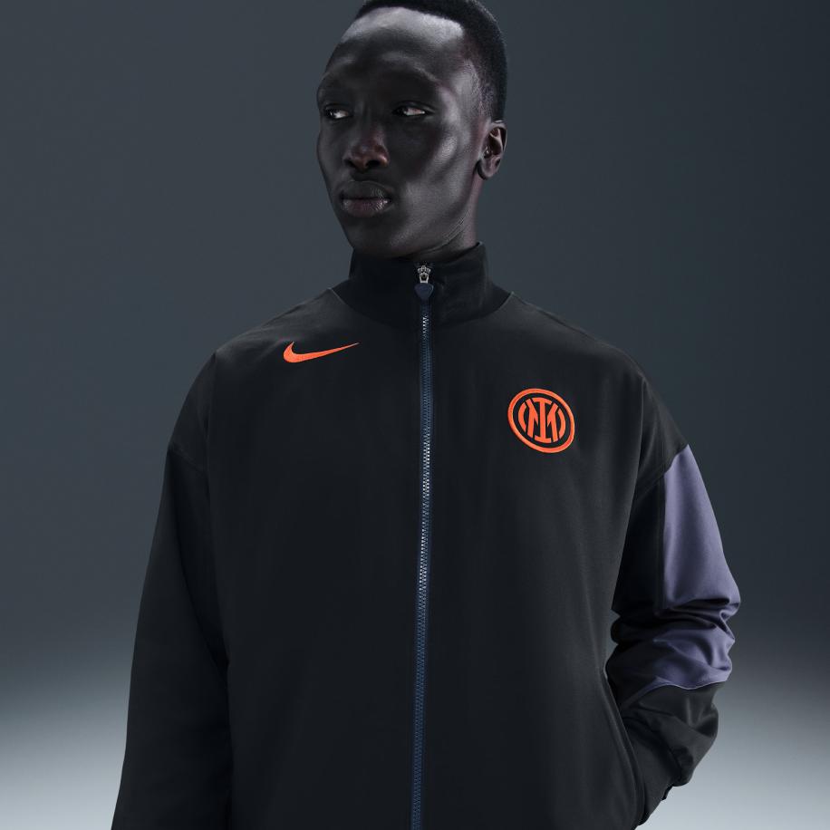 Inter Milan Strike Derde Nike Total 90 Anthem voetbaltrainingsjack met Dri-FIT voor heren - Zwart Zwart