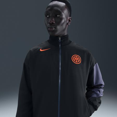 Inter Milan Strike Derde Nike Total 90 Anthem voetbaltrainingsjack met Dri-FIT voor heren - Zwart