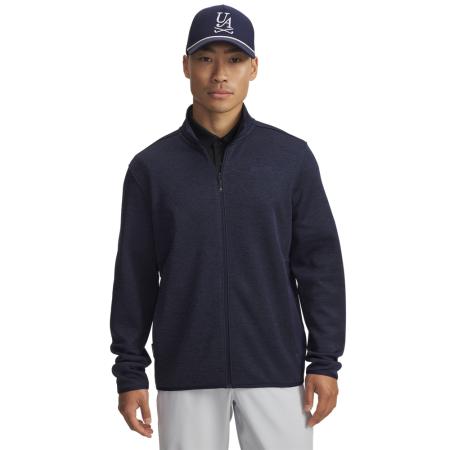 Herenshirt Under Armour Drive SweaterFleece met volledige rits Midnight Marineblauw / Washed Marineblauw / Midnight Marineblauw L