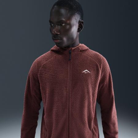 Nike Trail Dri-FIT hardloopjack van fleece voor heren - Bruin