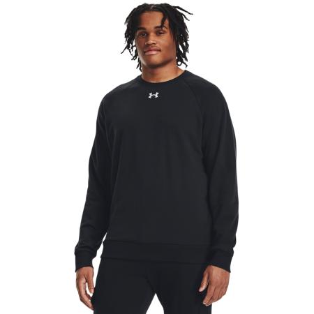 Under Armour Rival Fleece Herenshirt met ronde hals Zwart / Wit XS