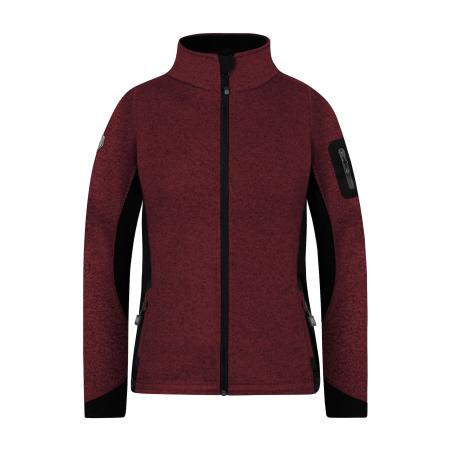 normani normani Functionele fleece jas Pukaskwa rood gemêleerd / zwart