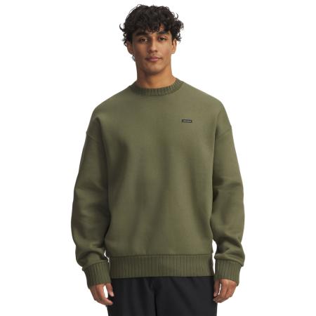 Under Armour Icon Heavyweight Rib herenshirt met ronde hals Marine OD Groente / Wit L