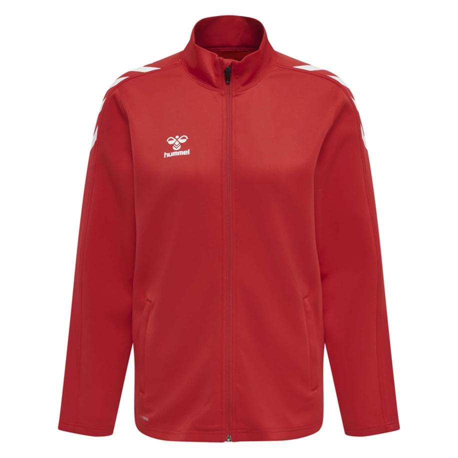 Hummel Hummel Sportief sweatvest Poly donkerrood / wit -