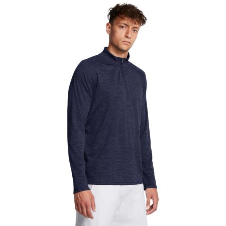 Under Armour Tech™ Herenitem met textuur en korte rits Midnight Marineblauw / Zwart XL