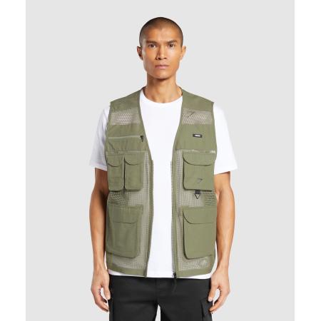 Gymshark Woven Gilet Utility Green