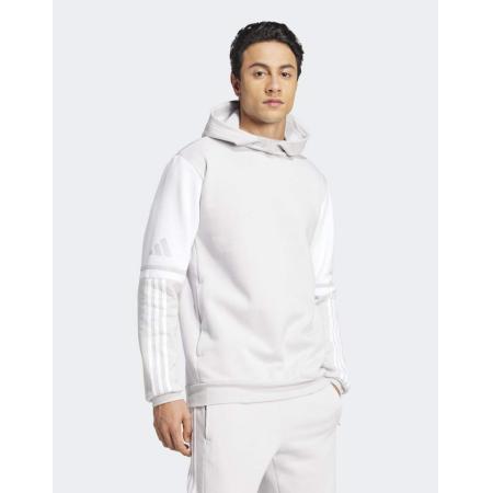 adidas performance - Squadra 25 - Hoodie van sweatstof in team-lichtgrijs met wit