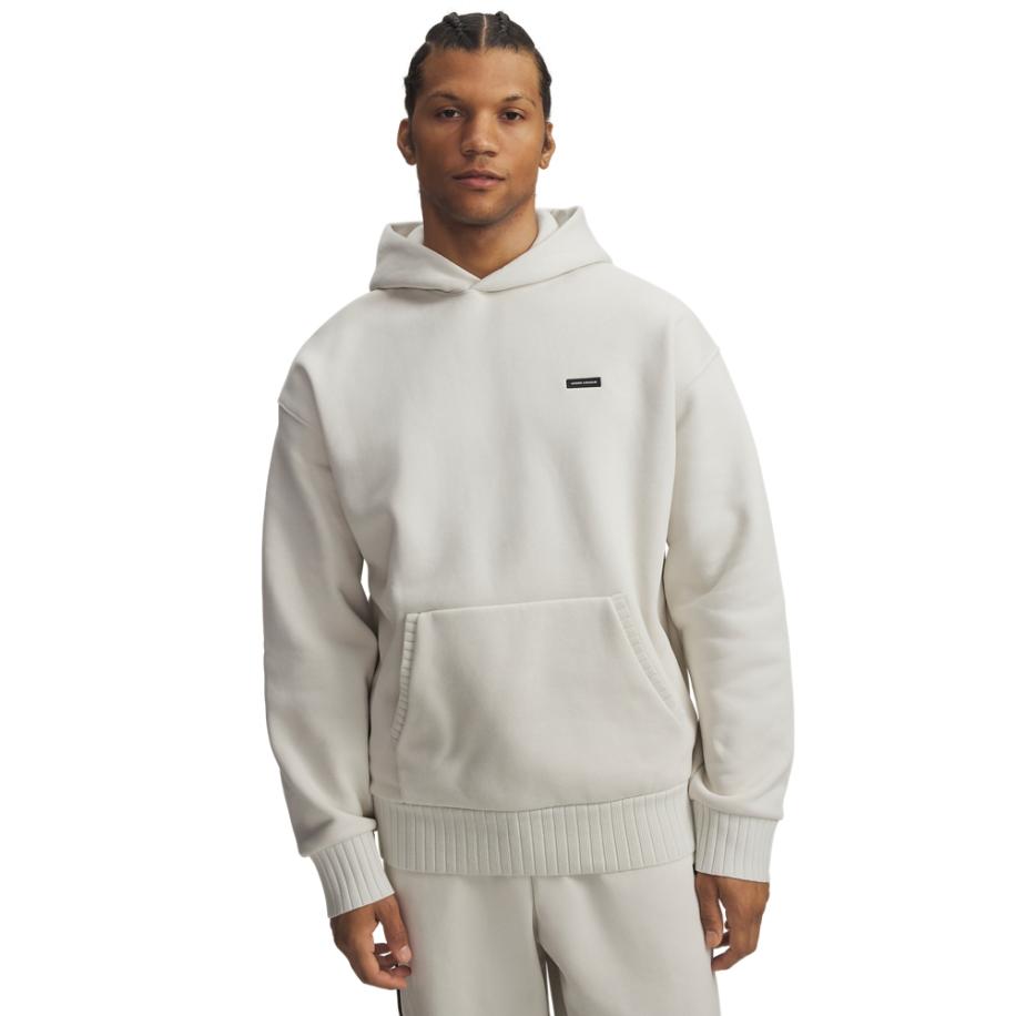 Herenhoodie Under Armour Icon Heavyweight Rib Summit Wit / Wit L Wit