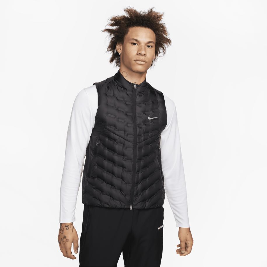 Nike Therma-FIT ADV Repel AeroLoft hardloopbodywarmer met donsvulling voor heren - Zwart Zwart