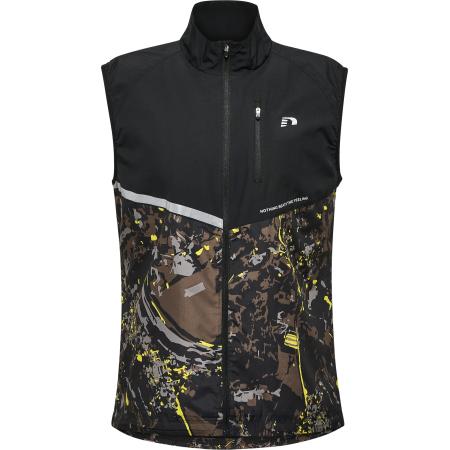 Newline Newline Sportbodywarmer bruin / geel / grijs / zwart