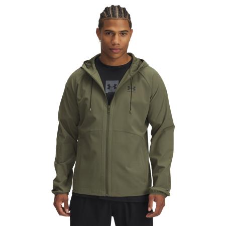 Under Armour Stretch Woven Herenwindjack Marine OD Groente / Zwart XXL