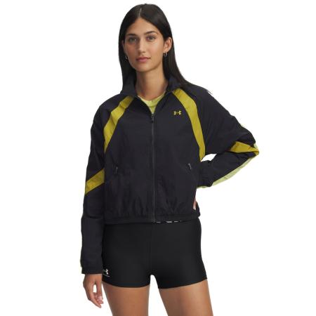 Under Armour Icon Crinkle damesjack Zwart / Geel Shade / Groente Legacy XXL
